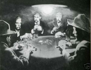 "You're not goin' nowhere, ya bottom-dealin' Hombre," the gambler-gunfighter exclaimed, "We've got us a few apparent paradoxes and their effect upon contemporary religious thought to discuss!"