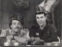 Randy (right) and Richard way down on Level 31 hosting The Texas 27 Film Vault