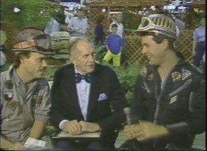 Richard (left) and Randy interviewing Vincent Price 