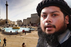 A savage threatens beheadings in Trafalgar Square