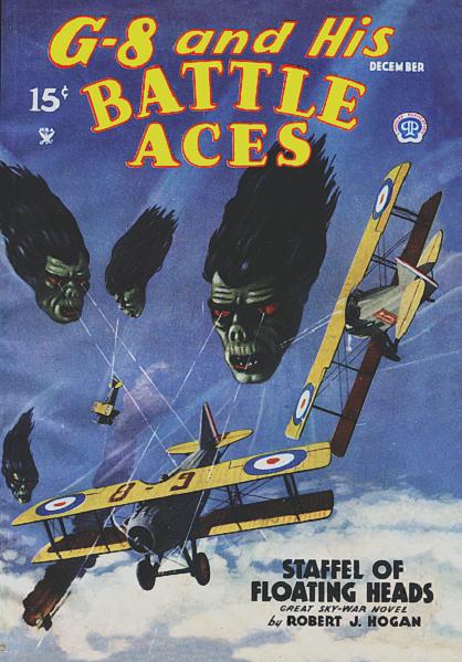 WHAT WAS ROBERT J HOGAN ON WHEN HE WROTE THE G-8 PULPS?