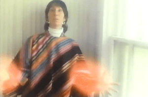 The pancho-clad Cher lookalike displaying her powers in all their AV Club glory.