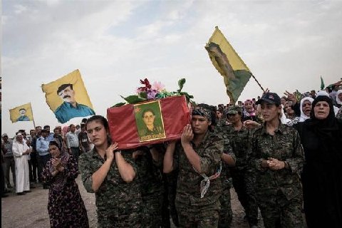 While some women consider themselves brave for lifting protest signs these women carry the coffin of one of their fallen sisters.