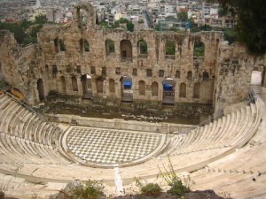 The Ruins of the Theater of Dionysus in Athens.