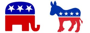 democratic donkey and republican elephant