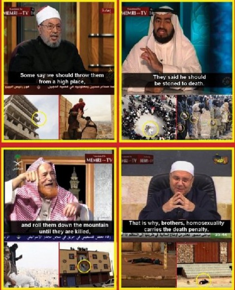 Alleged "holy men" express their savage superstitions about the treatment of gay people.