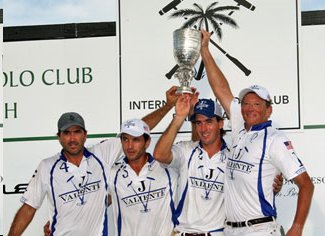 The Champions: Bob Jornayvaz (Back), Alejo Taranco (Chevy), Guillermo Terrera (Deuce) and Adolfo Cambiaso (Ace). 