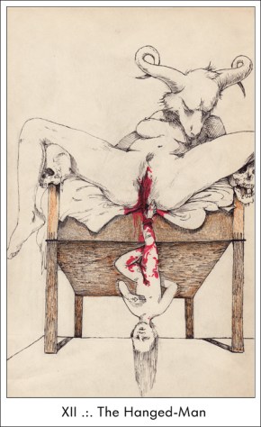 Since many people see parallels between The Tormented Man and The Hanged Man of the Tarot I'm presenting this look at my favorite Tarot representation of The Hanged Man.