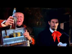 Drac never drinks ... whiskey.