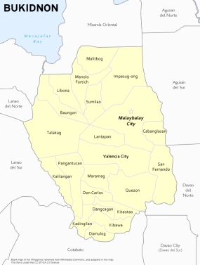 Bukidnon political map