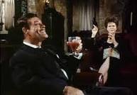 "Tish - that's FRENCH!" Count and Countess Dracula sip blood cocktails.