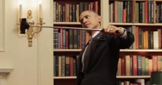 The Child In Chief and his selfie stick. There are teenagers with more gravitas than Obama.