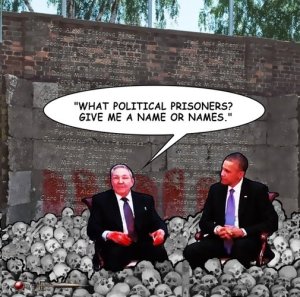 Obam in cuba cartoon