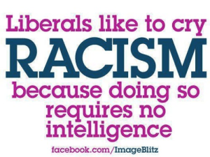 liberals crying racism