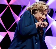 Hillary Clinton hands together