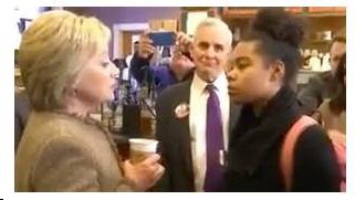 Hillary Clinton arguing with black woman