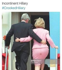 hillary clinton pooped pants