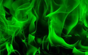 green-flames