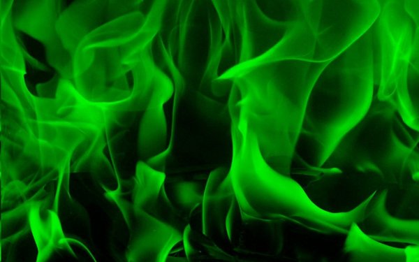 green-flames