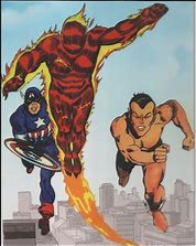 cap original human torch and sub-mariner