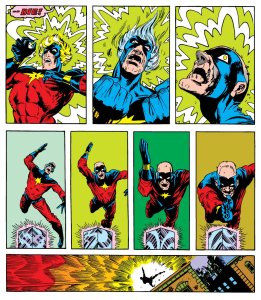 Mar Vell destroying the cosmic cube