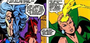 Moon Dragon probing Scarlet Witch
