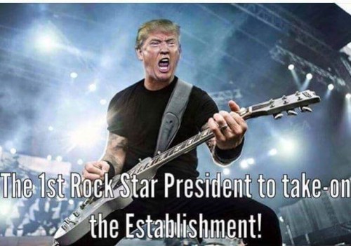 Donald Trump rock star