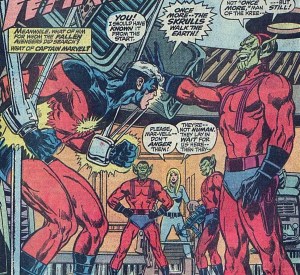 Captain Marvel and Skrulls