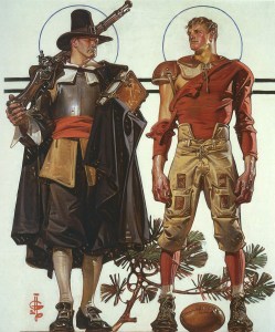Pilgrim and football player