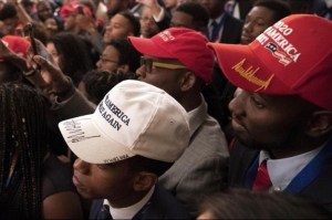 Trump and black people in maga hats