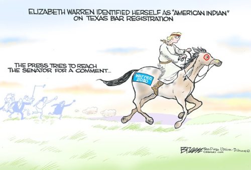 Elizabeth Warren on horse