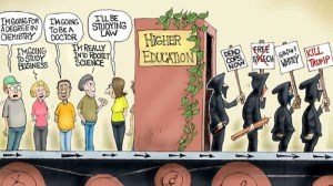 Education indoctrination conveyor belt