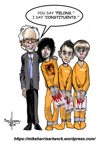 Bernie and felons