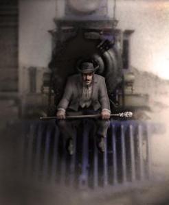 Fool Killer on cowcatcher