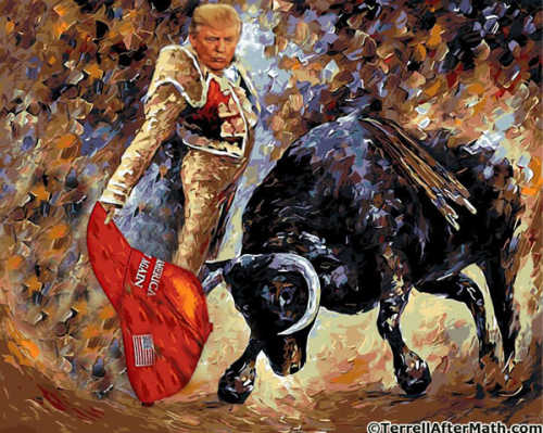 Trump as a matador