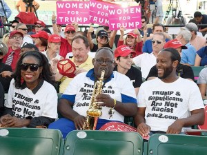 Trump black supporters in t-shirts