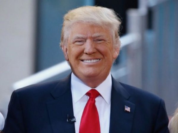 trump smiling