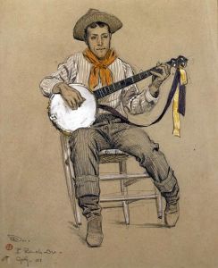 Banjo Player by Maynard Dixon