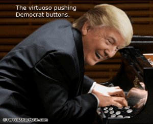 Trump playing psychotic Democrats