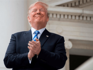 Trump smiling very bigly