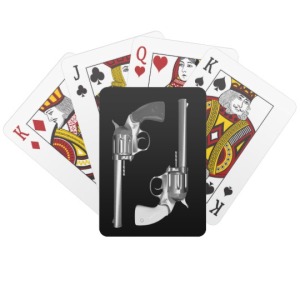 pistols and cards