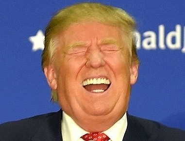 Trump laughing