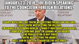 Joe Biden brags about blackmailing the Ukraine