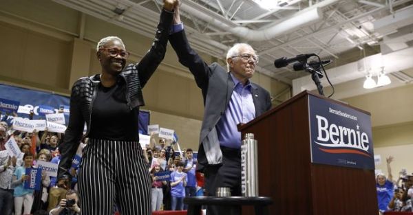 Nina Turner with Bernie Sanders