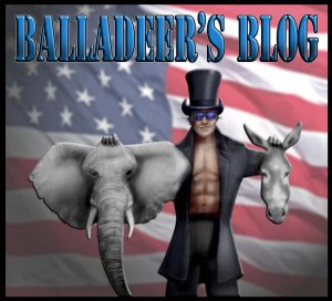 Mascot donkey and elephant heads pic