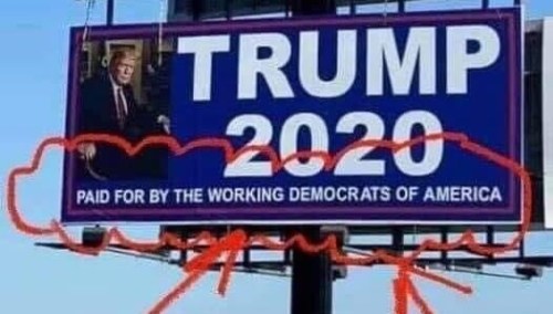Trump democrats billboard