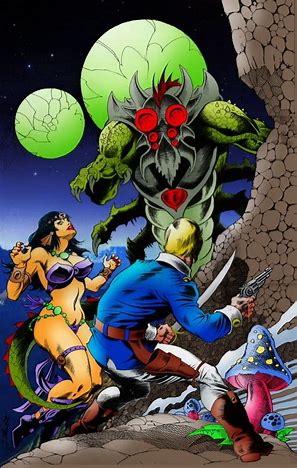 Gullivar and woman he with back to us