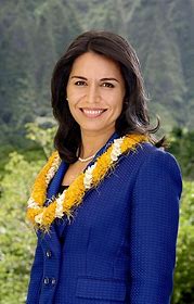Tulsi Gabbard in lei