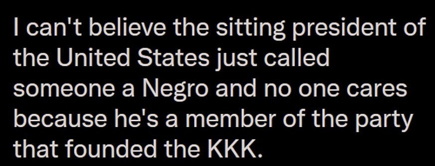 biden called a man negro