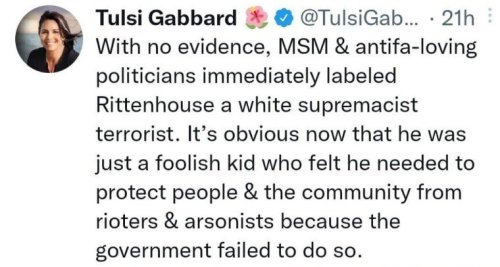 tulsi on rittenhouse